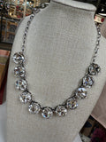 AB or Clear: Chunky Crystal Necklace