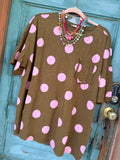 Kiwi Pop Polka Dot Tee