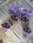 Mardi Gras Beaded Bow