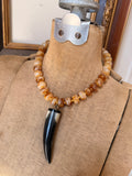 Desert Horn Marbled Necklace