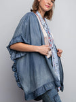 Denim Ruffle Kimono