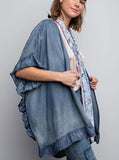 Denim Ruffle Kimono