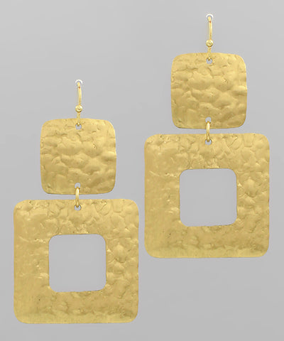 Double Square Earrings