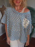 Moonlit Roads Denim Top