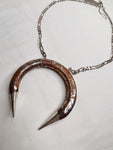 Jennifer Thames Silver/Brown Horn Necklace