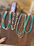 Jennifer Thames Turquoise/Pearl Candy Necklaces