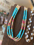 Jennifer Thames Turquoise/Pearl Candy Necklaces