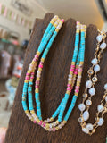 Jennifer Thames Turquoise/Pearl Candy Necklaces