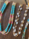 Jennifer Thames Turquoise/Pearl Candy Necklaces