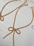 Gold or Silver Bow Necklace