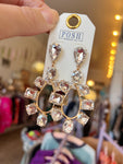 Posh Rhinestone Teardrop Earrings