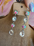 Clear Crystal & AB Dangle Earrings