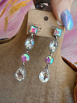 Clear Crystal & AB Dangle Earrings