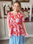 Persimmon Lilac Flowy Blouse