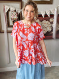 Persimmon Lilac Flowy Blouse