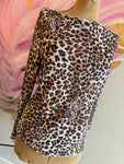 Leopard Mesh Longsleeve Top