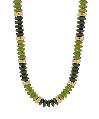 Olive Beaded Candy Necklace