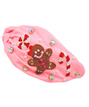 Christmas Gingerbread Headband - Pink