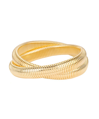 Intertwined Gold Tone Bracelet