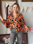 Pumpkin Spice Flowy Blouse