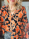 Pumpkin Spice Flowy Blouse