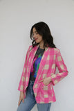 Pink Gingham Blazer