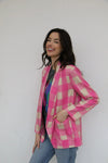 Pink Gingham Blazer