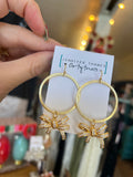 Jennifer Thames Bow Hoop Earrings