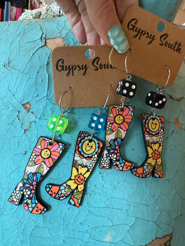 Gypsy South Go Go Boots Earrings