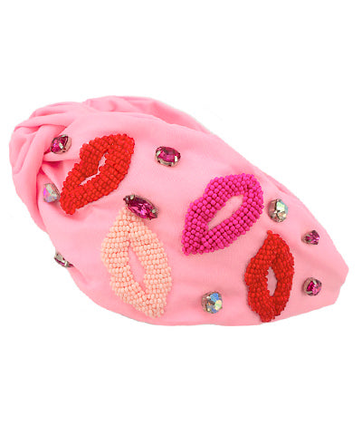 Valentine Kiss Headband - Pink