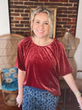 Rosewood Velvet Top