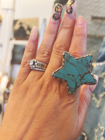 A Rare Bird Turquoise Star Ring