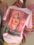 Pink Holly Dolly Christmas Tee