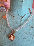 Pink Panache Clear Crystal Necklace