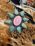 Tibetan Concho/Turquoise Statement Ring