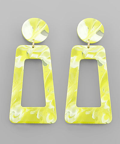 Lime Acrylic Earrings