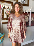 Cranberry Metallic Dress