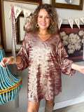 Cranberry Metallic Dress