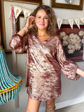 Cranberry Metallic Dress