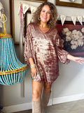 Cranberry Metallic Dress