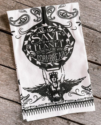 Junk Gypsy Save The Planet Tea Towel