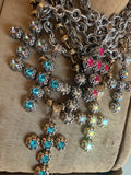 Vintage Grace Crystal Cross Necklace