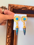 Turquoise Vortex Earrings by Jennifer Thames
