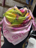 A Rare Bird "Pink Peace/Love" Wild Rag