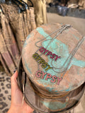 Three color options of GYPSY crystal letter necklace
