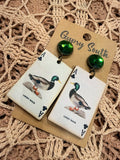Lucky Duck Card Earrings by Gypsy South
