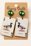 Lucky Duck Card Earrings by Gypsy South