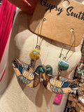 Patchwork Mallard Duck Earrings by Gypsy South