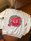 Wild at Heart embellished wildcat sweatshirt