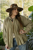 Jaded Gypsy “Sweet Nothings” Top - Olive